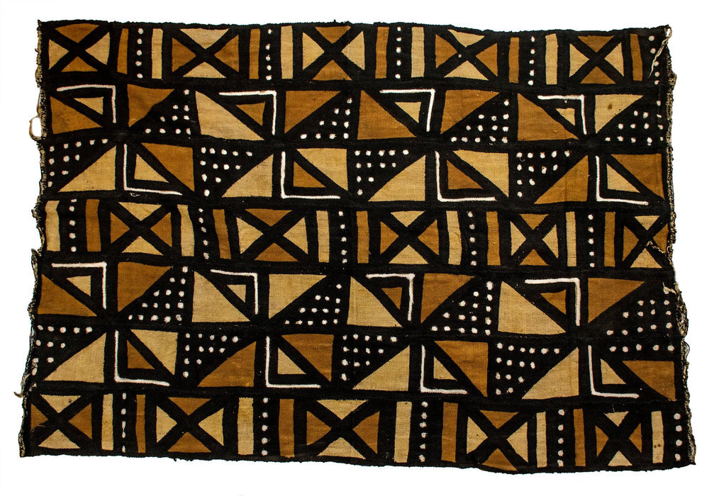 Earthy Bogolan Mali Mud Cloth (Nafolo Design) - The Bead Chest