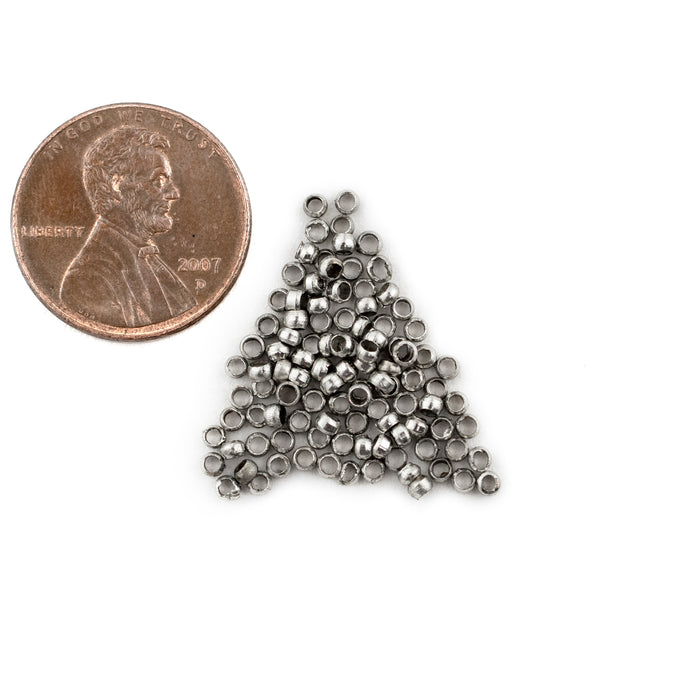 Lead Roud Crimp Silver Round Crimp Beads (2mm, Set of 100) — The Bead Chest