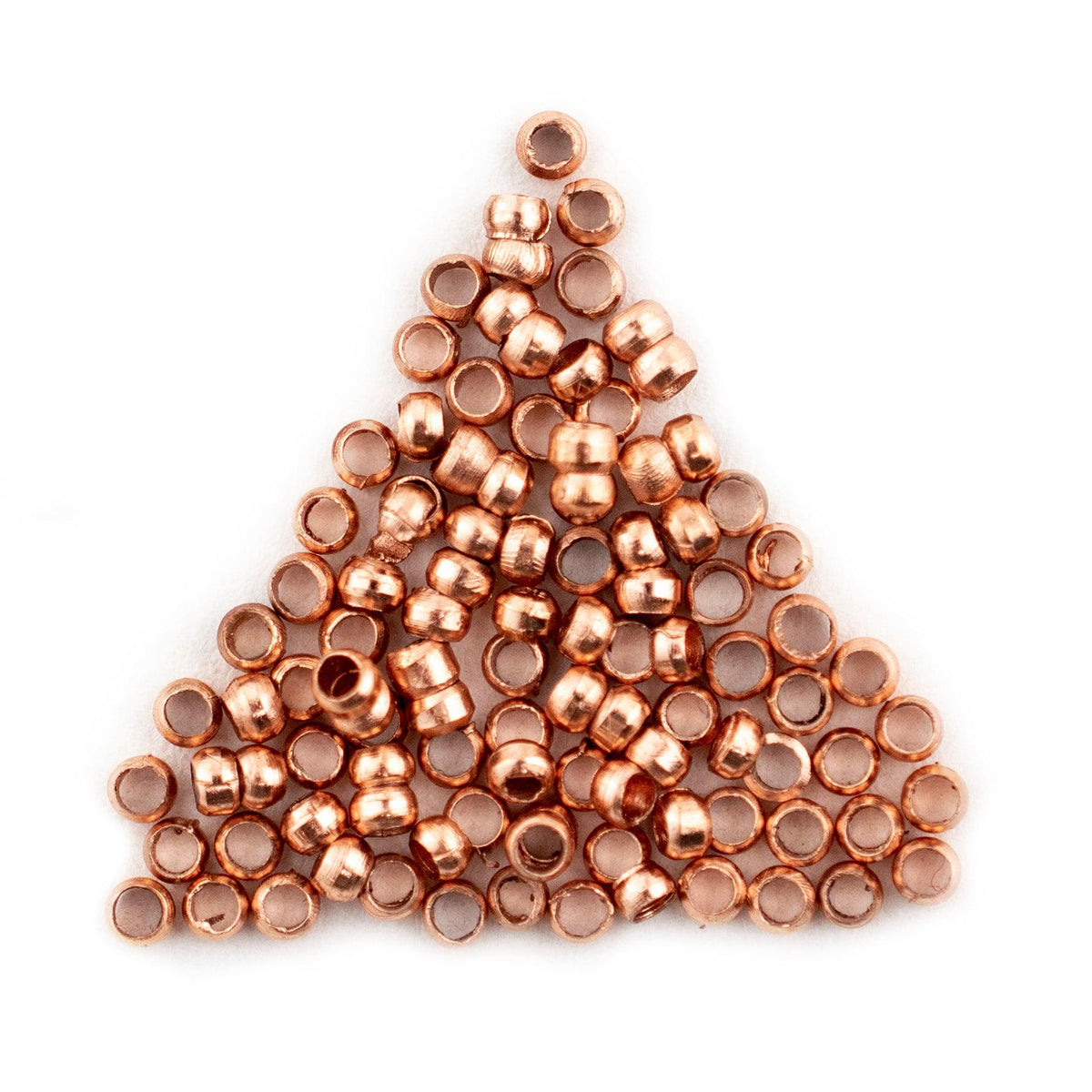 Copper Round Crimp Beads (2mm, Set of 100)