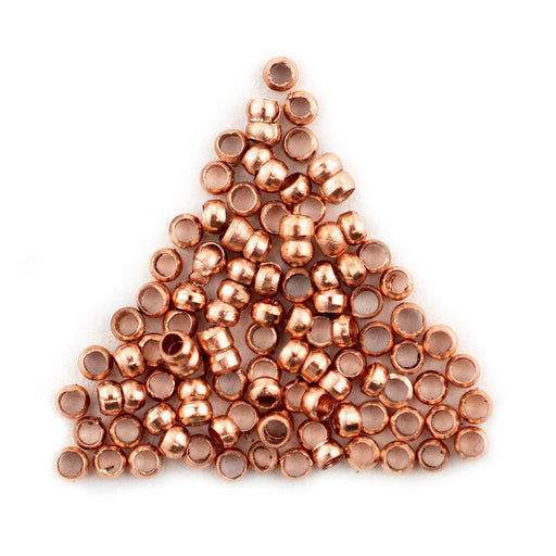 Copper Round Crimp Beads (2mm, Set of 100) - The Bead Chest