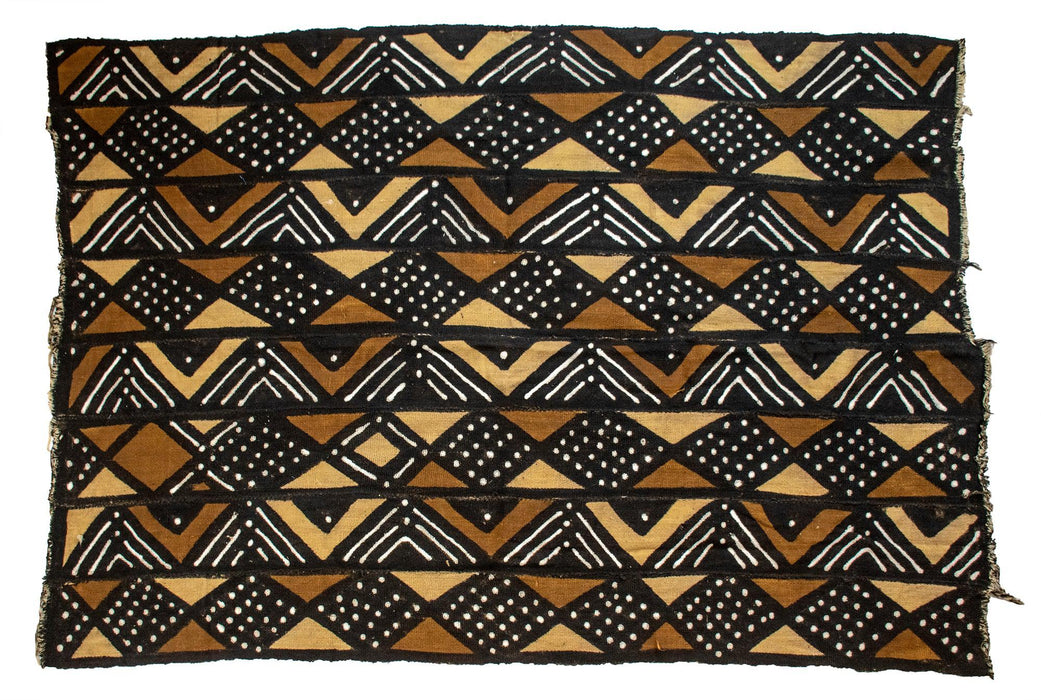 Earthy Bogolan Mali Mud Cloth (Sombori Design) - The Bead Chest