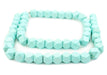 Mint Green Diamond Cut Natural Wood Beads (15mm) - The Bead Chest