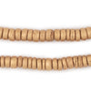 Gold Disk Coconut Shell Beads (8mm)