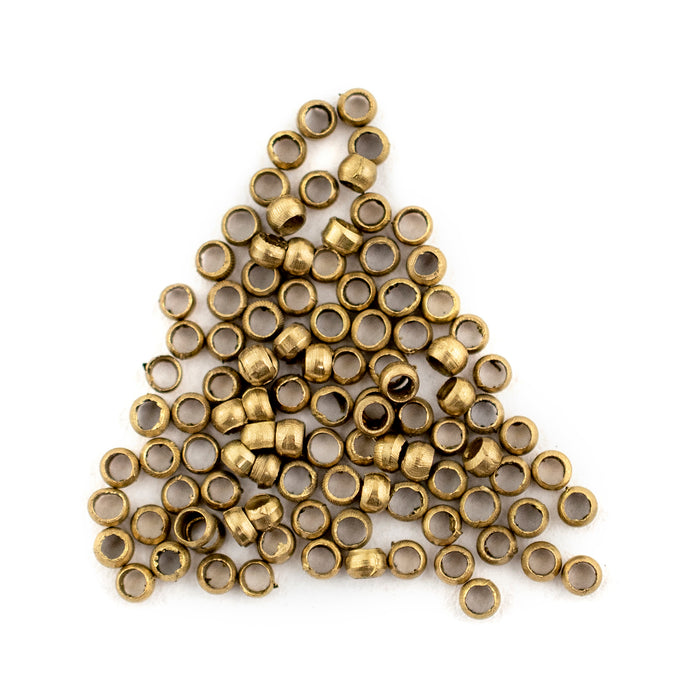Round Brass Crimp Beads (2mm, Set of 100) - The Bead Chest