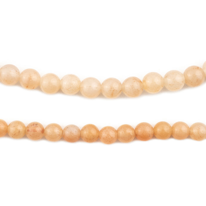 Peach Orange Round Aventurine Beads (6mm) - The Bead Chest