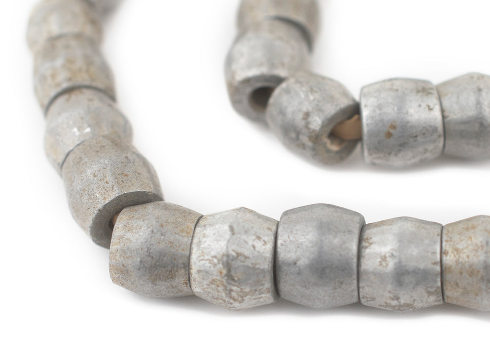 Old Recycled Aluminum Faceted Mursi Beads - The Bead Chest