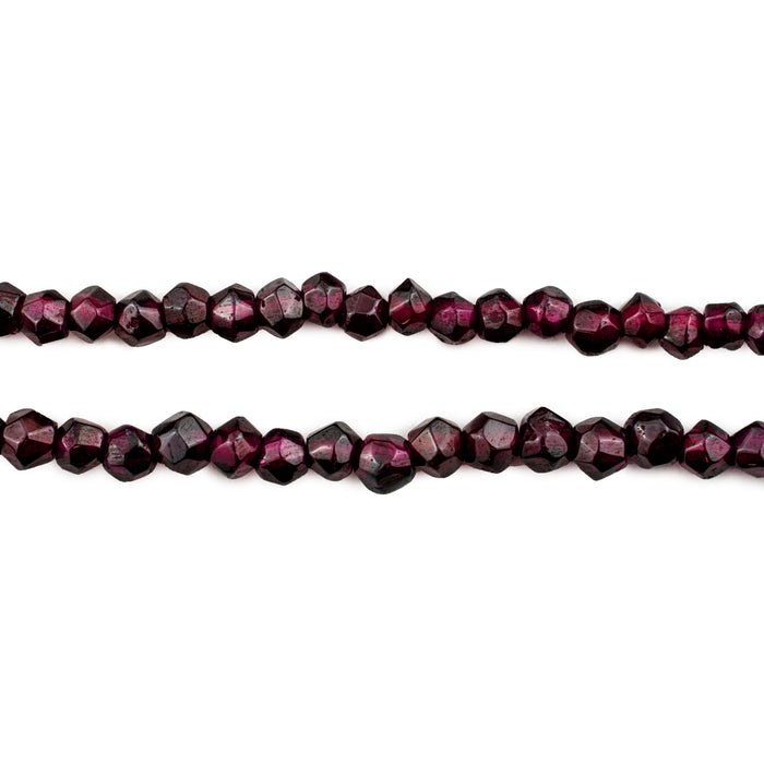 Faceted Round Almandine Garnet Beads (5mm) - The Bead Chest