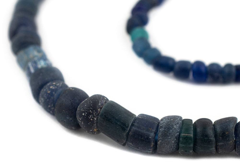 Blue Ancient Djenne Nila Glass Beads #12573 - The Bead Chest