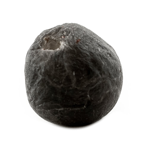 Super Jumbo Groundhog Grey Recycled Glass Bead (33mm)