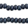 Deep Blue Abacus Natural Wood Beads (8x12mm)