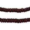 Dark Brown Disk Coconut Shell Beads (8mm)