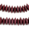 Rustic Cherry Red Saucer Natural Wood Beads (15mm)