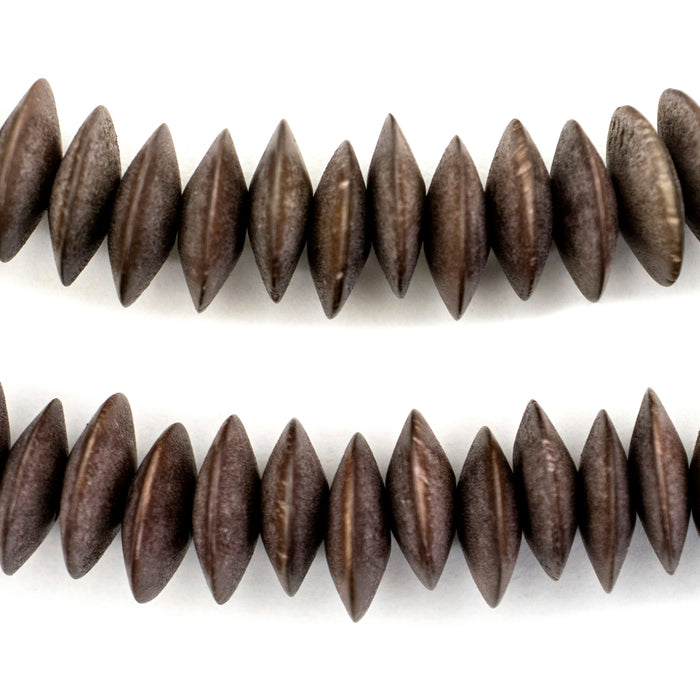 Cocoa Brown Saucer Natural Wood Beads (15mm) - The Bead Chest