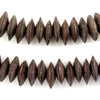Cocoa Brown Saucer Natural Wood Beads (15mm)
