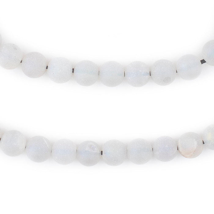 Smooth Pearl Druzy Agate Beads (6mm) - The Bead Chest
