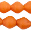 Jumbo Orange Bicone Recycled Glass Beads (25mm)