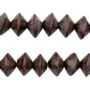 Cocoa Brown Bicone Natural Wood Beads (10x15mm)