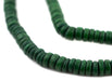 Green Disk Coconut Shell Beads (8mm) - The Bead Chest