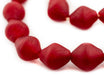 Jumbo Red Bicone Recycled Glass Beads (25mm) - The Bead Chest
