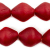 Jumbo Red Bicone Recycled Glass Beads (25mm)