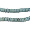 Light Blue Disk Coconut Shell Beads (8mm)
