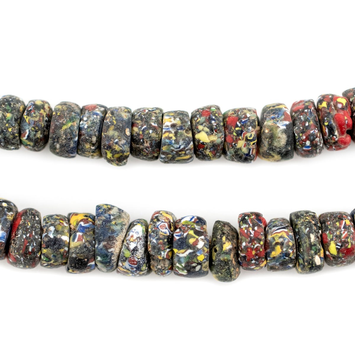 Antique Rondelle African End of Day Beads (Extra Long Strand) — The ...
