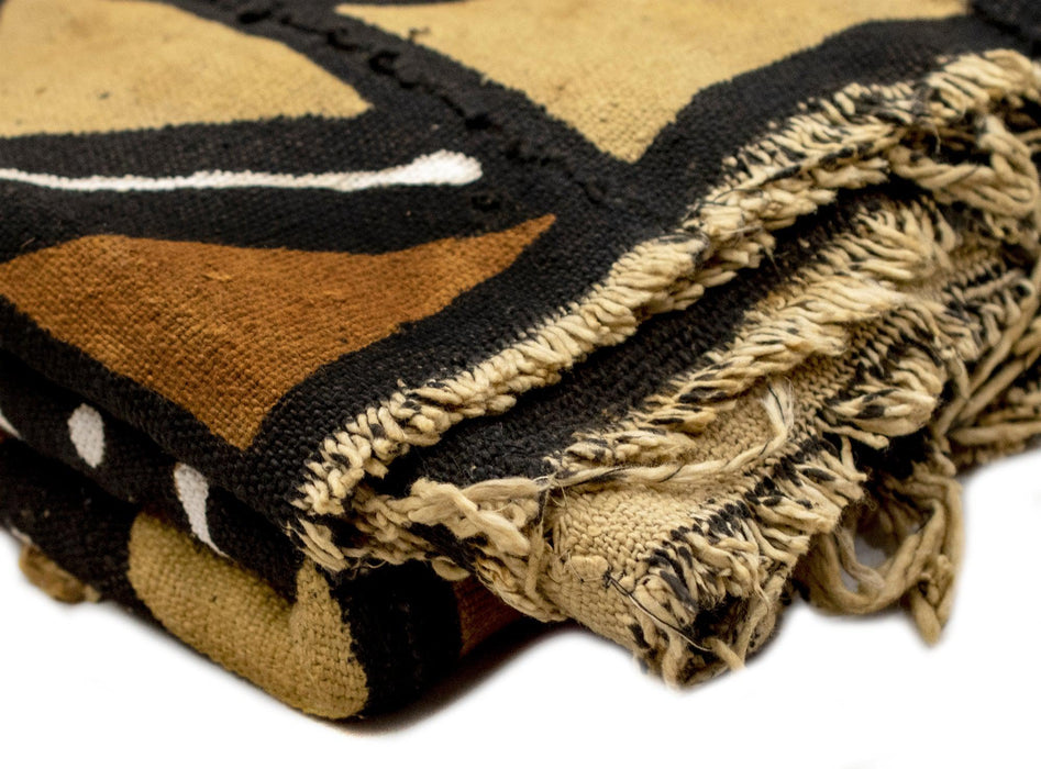 Earthy Bogolan Mali Mud Cloth (Kenesaba Design) - The Bead Chest