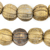 Striped Ghana Brass Beads (20mm)
