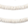 White Disk Coconut Shell Beads (8mm)