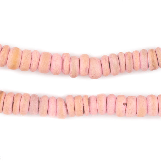Pink Disk Coconut Shell Beads (8mm) - The Bead Chest