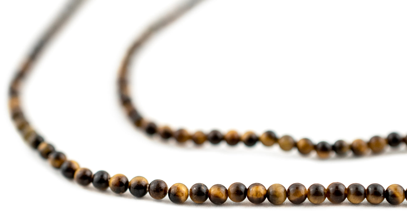 Round Tiger Eye Beads (2mm) - The Bead Chest