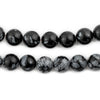 Round Snowflake Obsidian Beads (10mm)