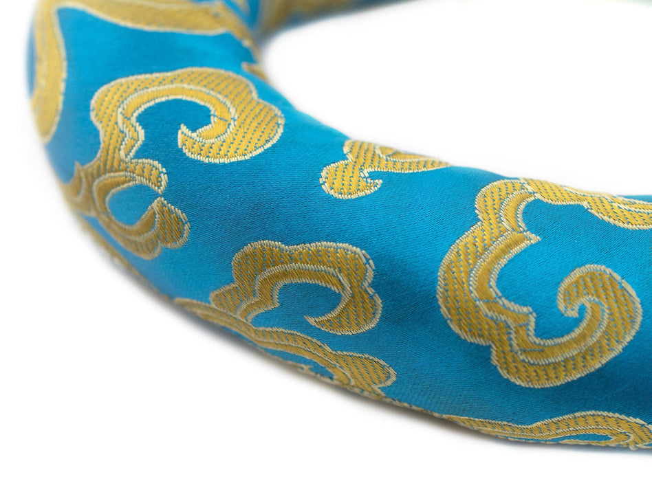 Turquoise & Gold Singing Bowl Cushion - The Bead Chest