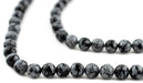 Round Snowflake Obsidian Beads (8mm) - The Bead Chest