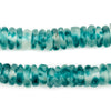 Blue Wave Marine Rondelle Recycled Glass Beads (11mm)