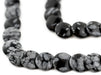 Flat Round Snowflake Obsidian Beads (12mm) - The Bead Chest