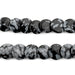 Flat Round Snowflake Obsidian Beads (12mm) - The Bead Chest