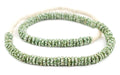 Earth Green Fused Rondelle Recycled Glass Beads (11mm) - The Bead Chest