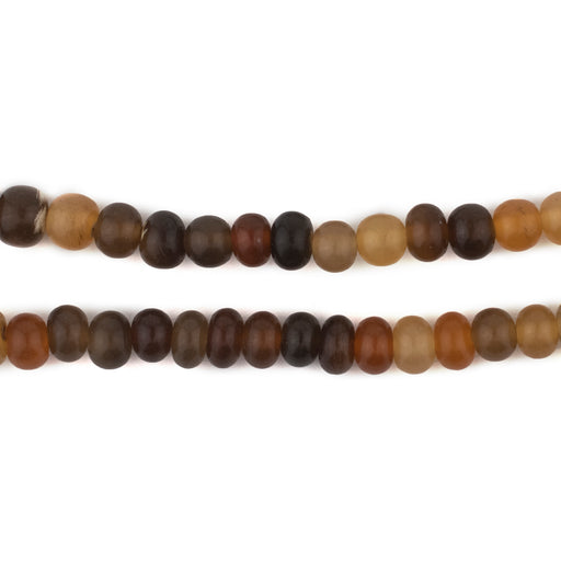 Tinted Grey Round Horn Beads (6mm) - The Bead Chest