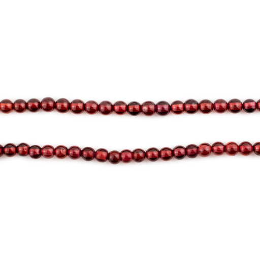 Round Red Spessartine Garnet Beads (3mm) - The Bead Chest