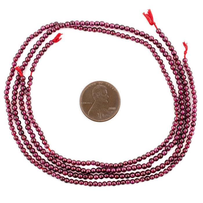 Round Almandine Garnet Beads (2.5mm) - The Bead Chest