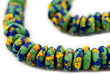 Ocean Jungle Fused Rondelle Recycled Glass Beads (14mm) - The Bead Chest