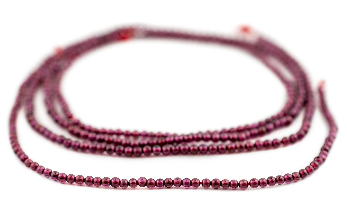Round Almandine Garnet Beads (2.5mm) — The Bead Chest