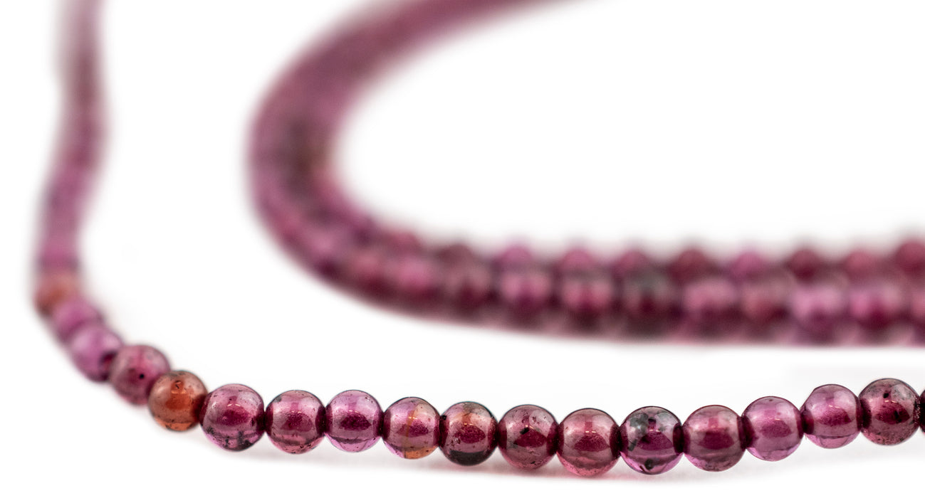 Round Almandine Garnet Beads (2mm) - The Bead Chest
