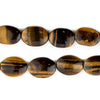Flat Oval Tiger Eye Beads (12-15mm)