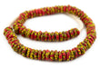 Sun & Fire Fused Rondelle Recycled Glass Beads (14mm) - The Bead Chest