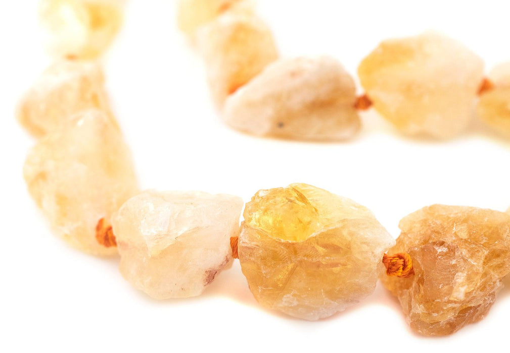 Rough Citrine Nugget Beads - The Bead Chest