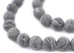 Matte Grey Picasso Jasper Beads (12mm) - The Bead Chest