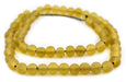Yellow Frosted Sea Glass Beads (11mm) - The Bead Chest