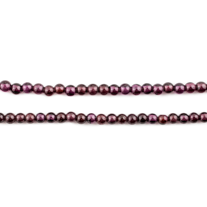 Round Almandine Garnet Beads (3mm) - The Bead Chest
